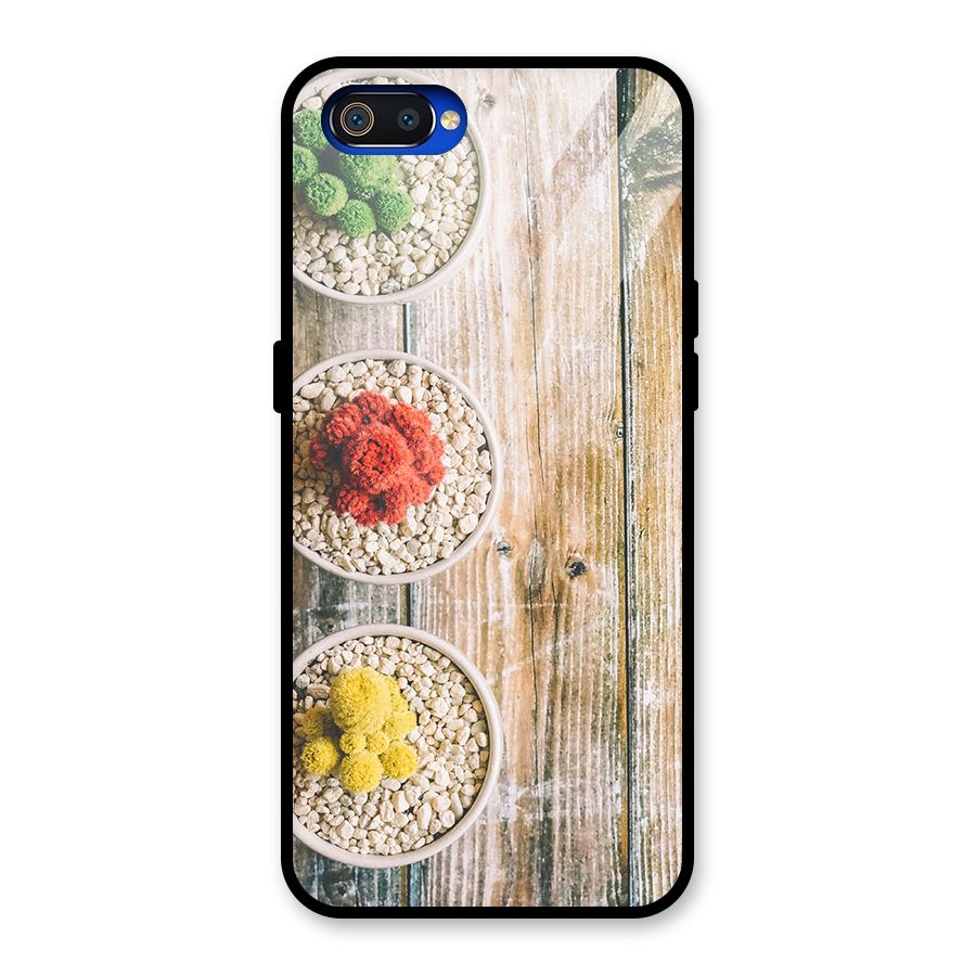 Cacti Decor Glass Back Case for Realme C2