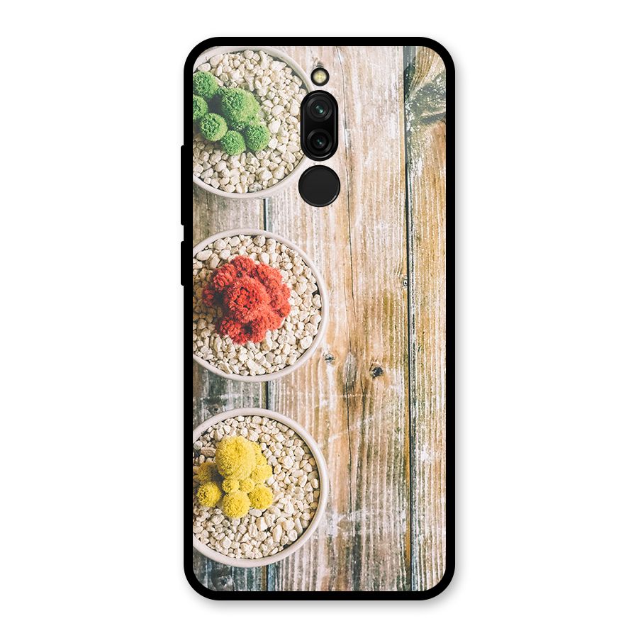Cacti Decor Glass Back Case for Redmi 8