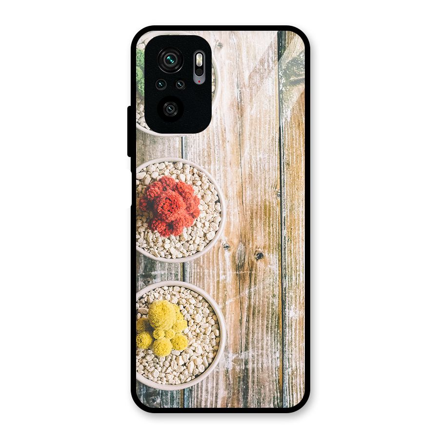 Cacti Decor Glass Back Case for Redmi Note 10S
