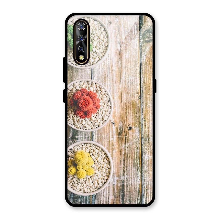 Cacti Decor Glass Back Case for Vivo S1