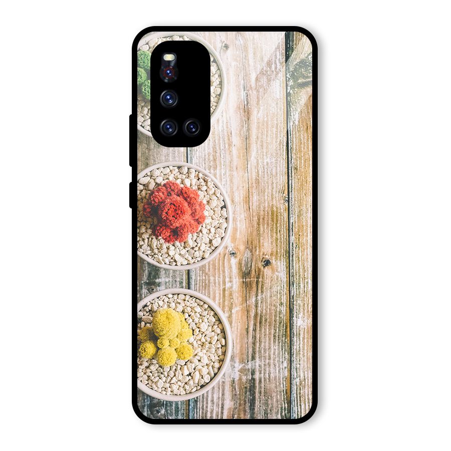 Cacti Decor Glass Back Case for Vivo V19