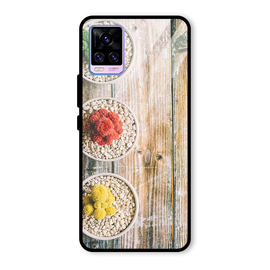 Cacti Decor Glass Back Case for Vivo V20 Pro