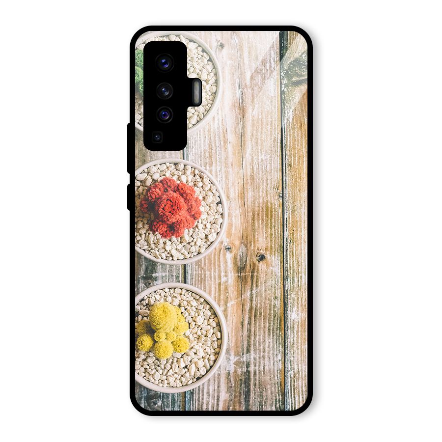 Cacti Decor Glass Back Case for Vivo X50
