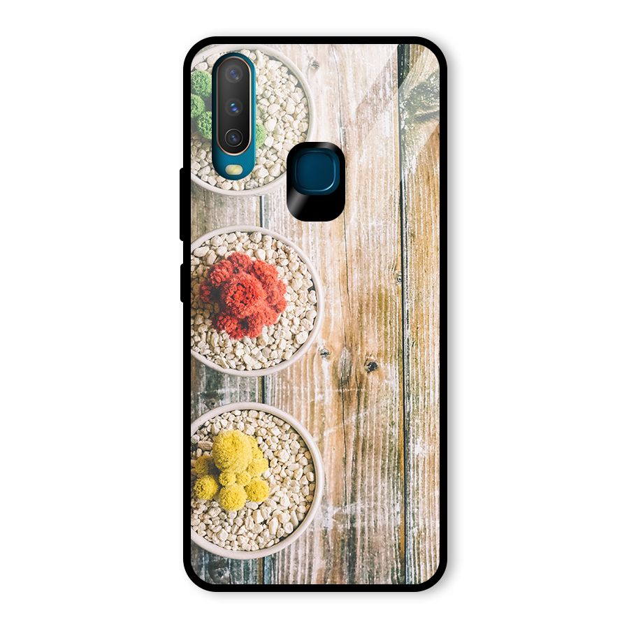 Cacti Decor Glass Back Case for Vivo Y15