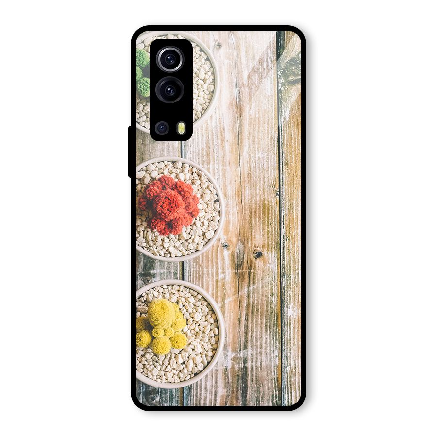 Cacti Decor Glass Back Case for Vivo iQOO Z3