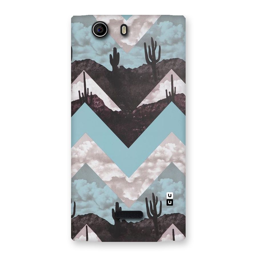Cacutus Zig Zag Pattern Back Case for Canvas Nitro 2 E311