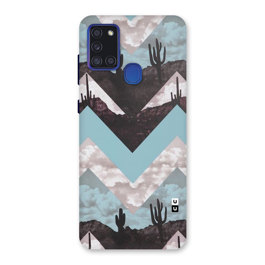 Cacutus Zig Zag Pattern Back Case for Galaxy A21s