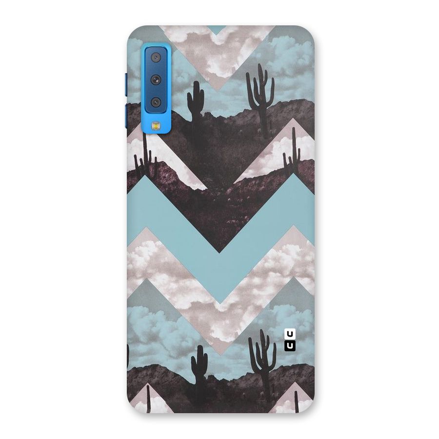 Cacutus Zig Zag Pattern Back Case for Galaxy A7 (2018)