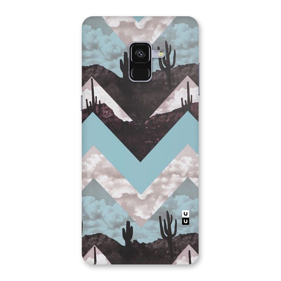 Cacutus Zig Zag Pattern Back Case for Galaxy A8 Plus