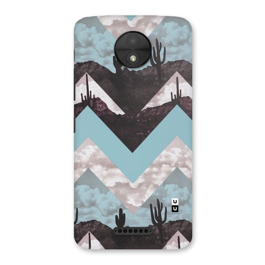 Cacutus Zig Zag Pattern Back Case for Moto C