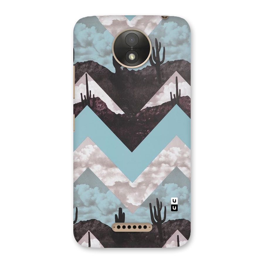 Cacutus Zig Zag Pattern Back Case for Moto C Plus