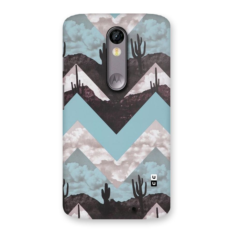 Cacutus Zig Zag Pattern Back Case for Moto X Force