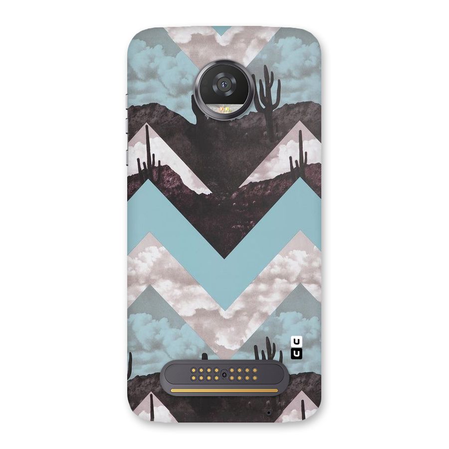 Cacutus Zig Zag Pattern Back Case for Moto Z2 Play