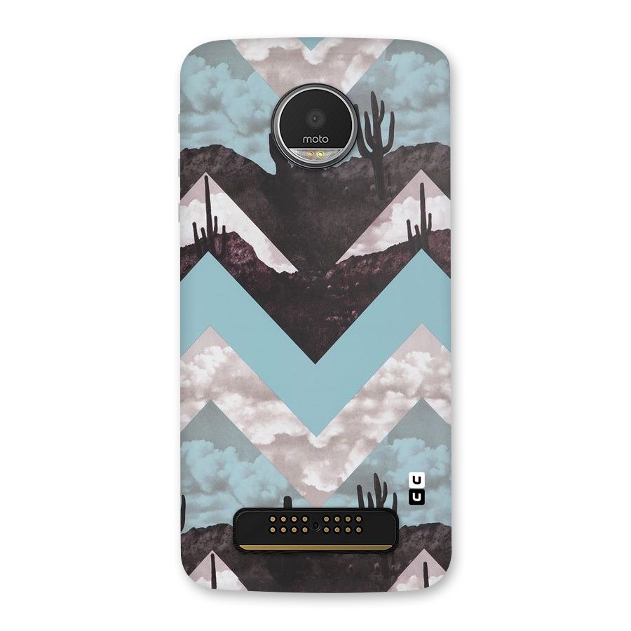 Cacutus Zig Zag Pattern Back Case for Moto Z Play