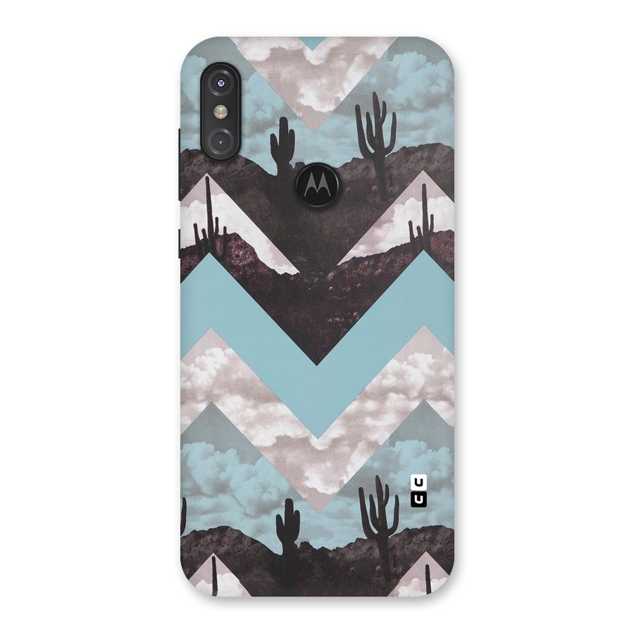 Cacutus Zig Zag Pattern Back Case for Motorola One Power