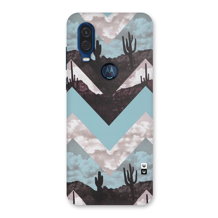 Cacutus Zig Zag Pattern Back Case for Motorola One Vision