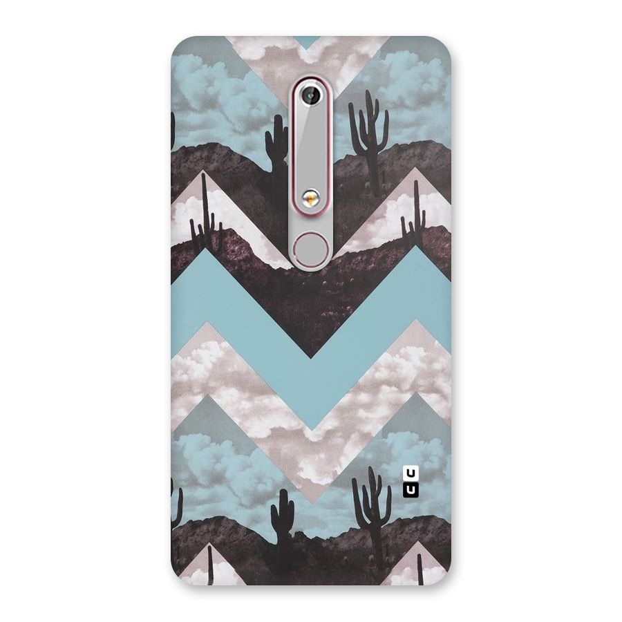 Cacutus Zig Zag Pattern Back Case for Nokia 6.1