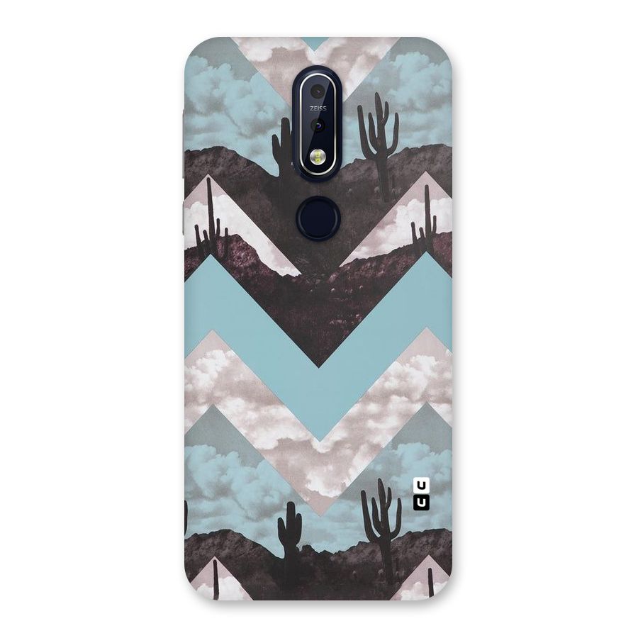 Cacutus Zig Zag Pattern Back Case for Nokia 7.1