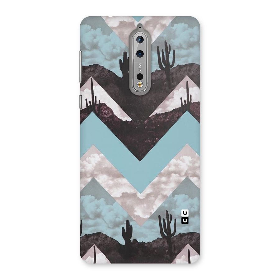 Cacutus Zig Zag Pattern Back Case for Nokia 8
