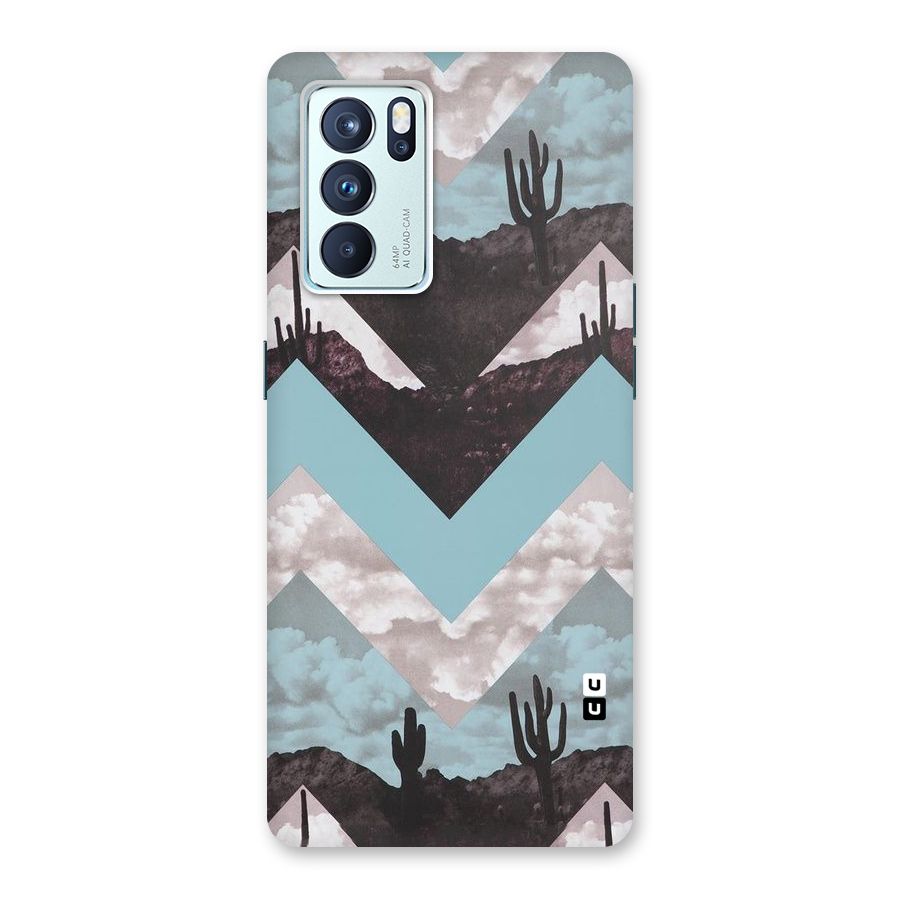 Cacutus Zig Zag Pattern Back Case for Oppo Reno6 Pro 5G