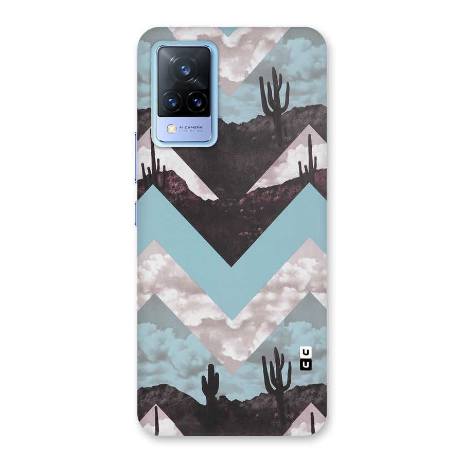 Cacutus Zig Zag Pattern Back Case for Vivo V21 5G