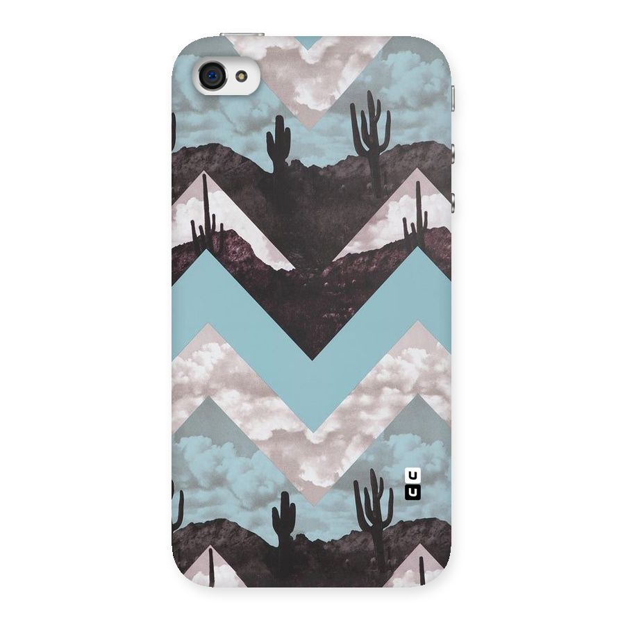 Cacutus Zig Zag Pattern Back Case for iPhone 4 4s