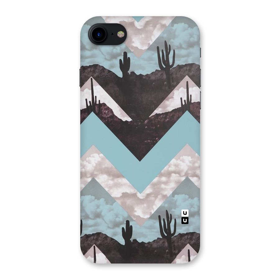 Cacutus Zig Zag Pattern Back Case for iPhone SE 2020