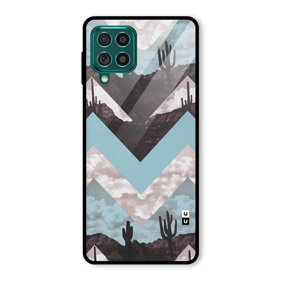 Cacutus Zig Zag Pattern Glass Back Case for Galaxy F62