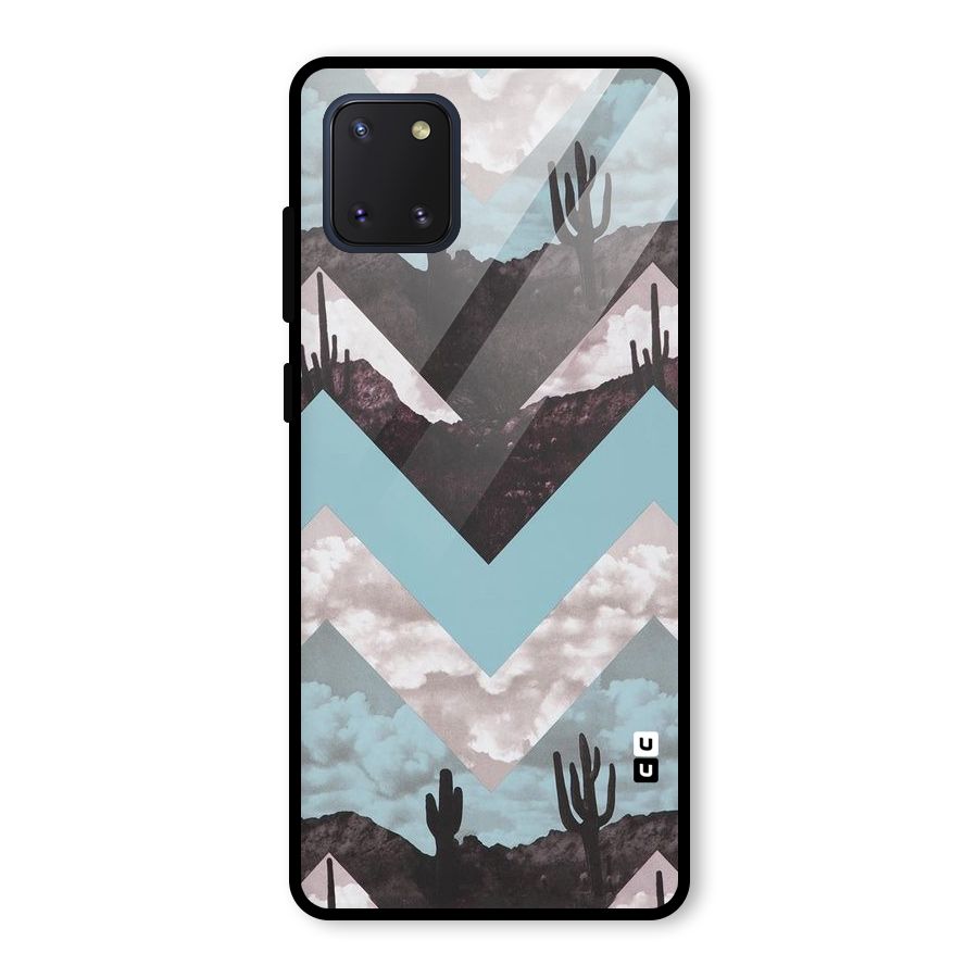 Cacutus Zig Zag Pattern Glass Back Case for Galaxy Note 10 Lite