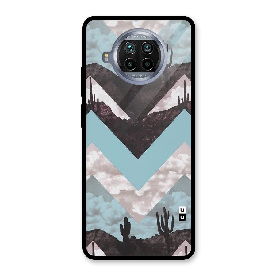 Cacutus Zig Zag Pattern Glass Back Case for Mi 10i