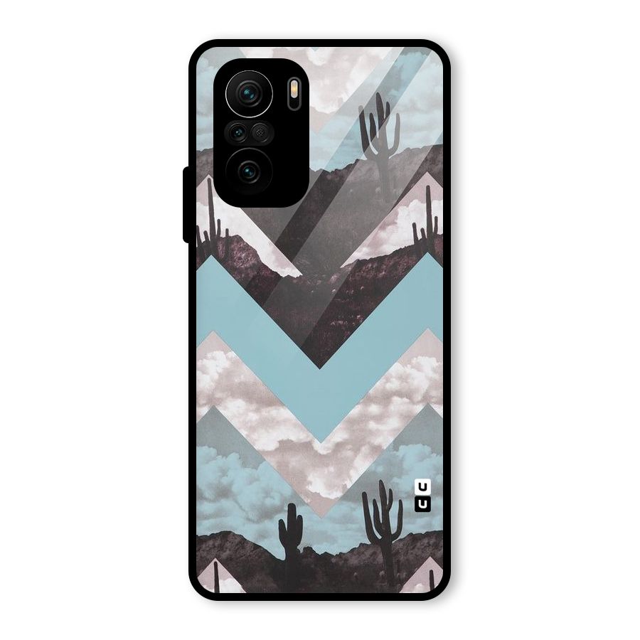 Cacutus Zig Zag Pattern Glass Back Case for Mi 11x