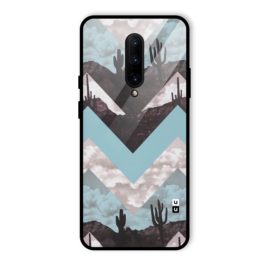 Cacutus Zig Zag Pattern Glass Back Case for OnePlus 7 Pro