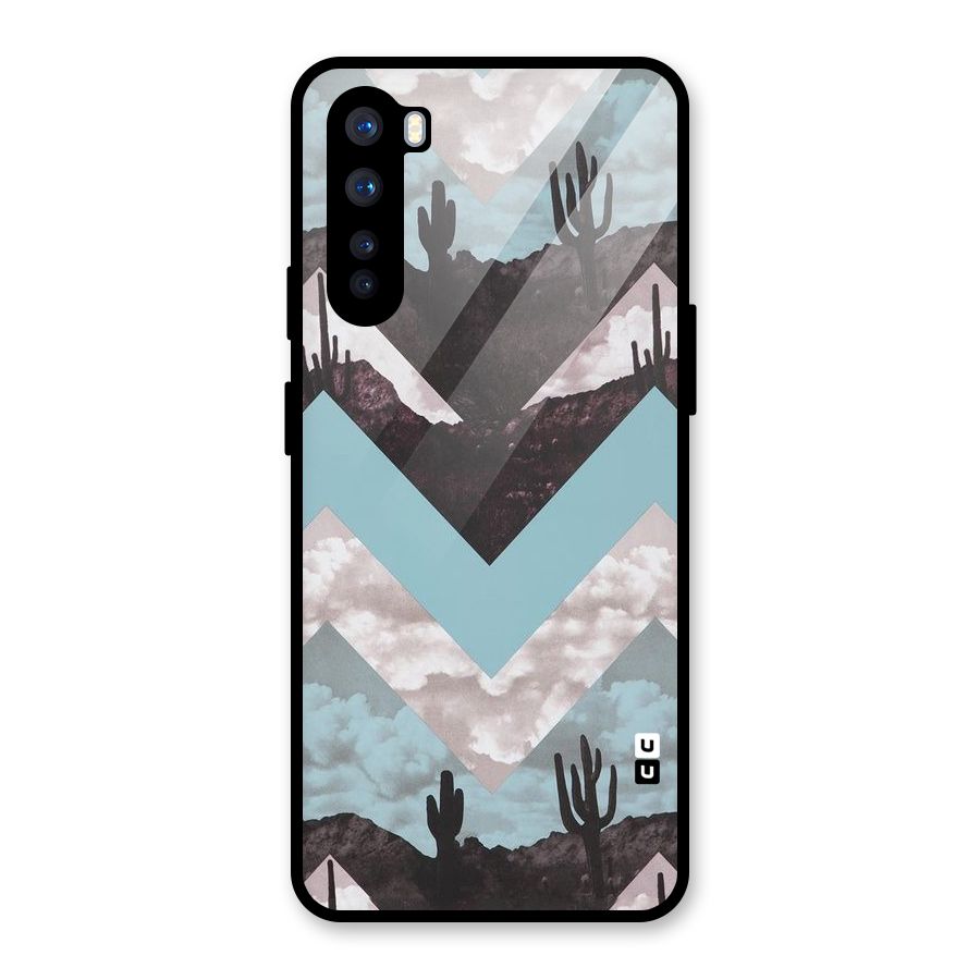 Cacutus Zig Zag Pattern Glass Back Case for OnePlus Nord