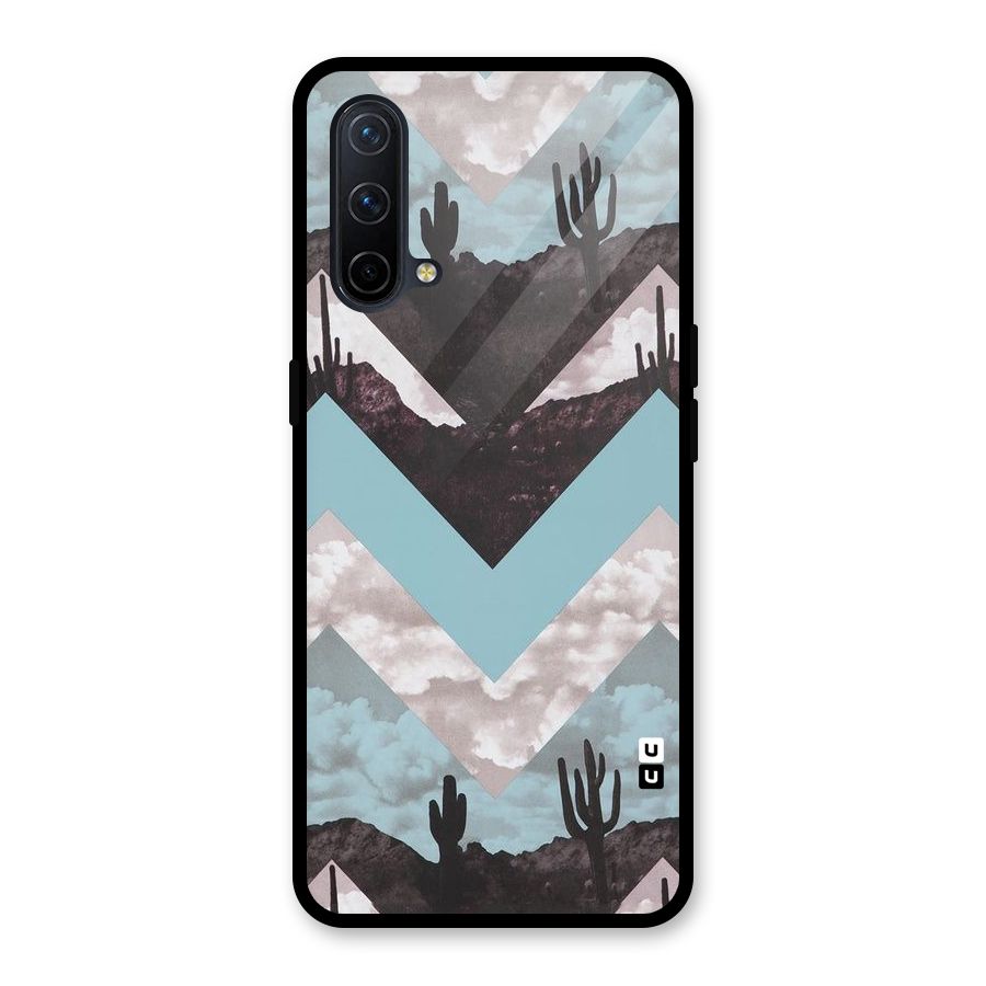 Cacutus Zig Zag Pattern Glass Back Case for OnePlus Nord CE 5G