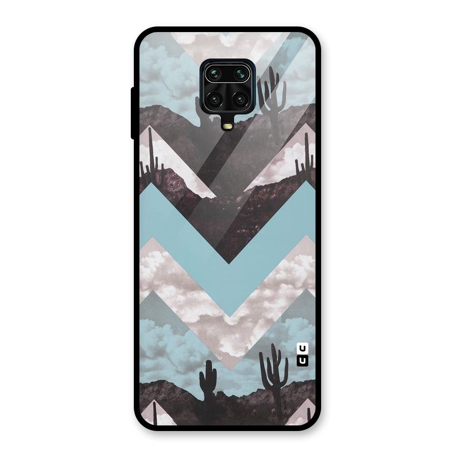 Cacutus Zig Zag Pattern Glass Back Case for Poco M2 Pro