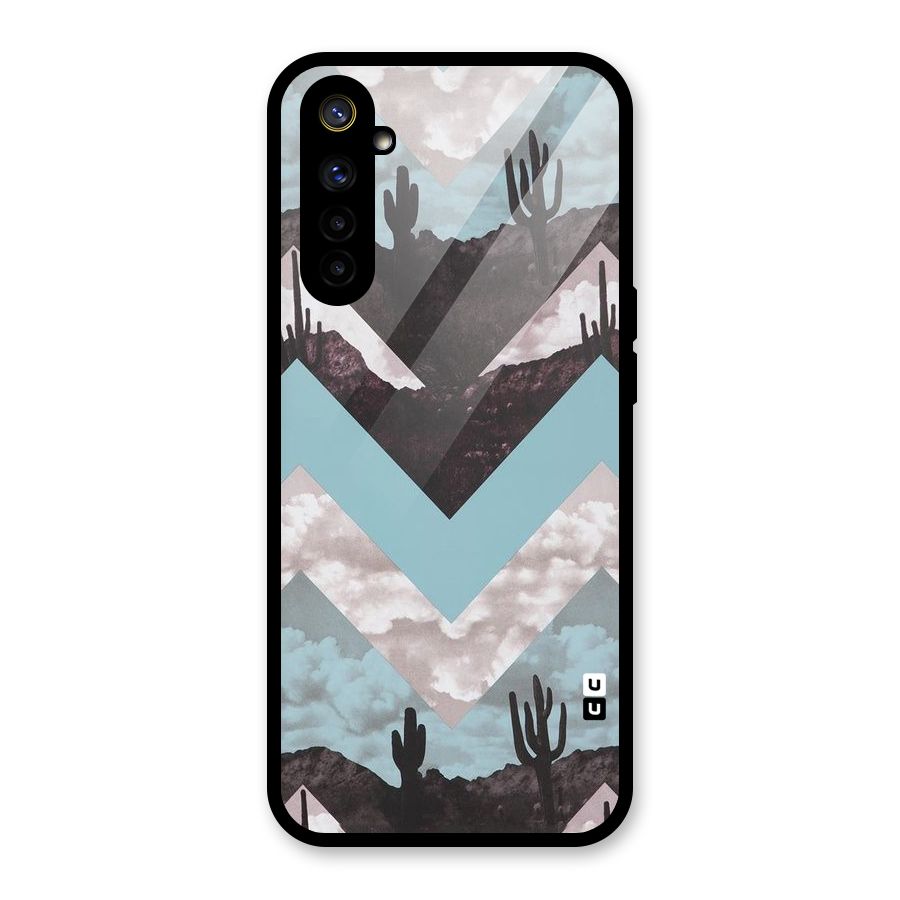 Cacutus Zig Zag Pattern Glass Back Case for Realme 6