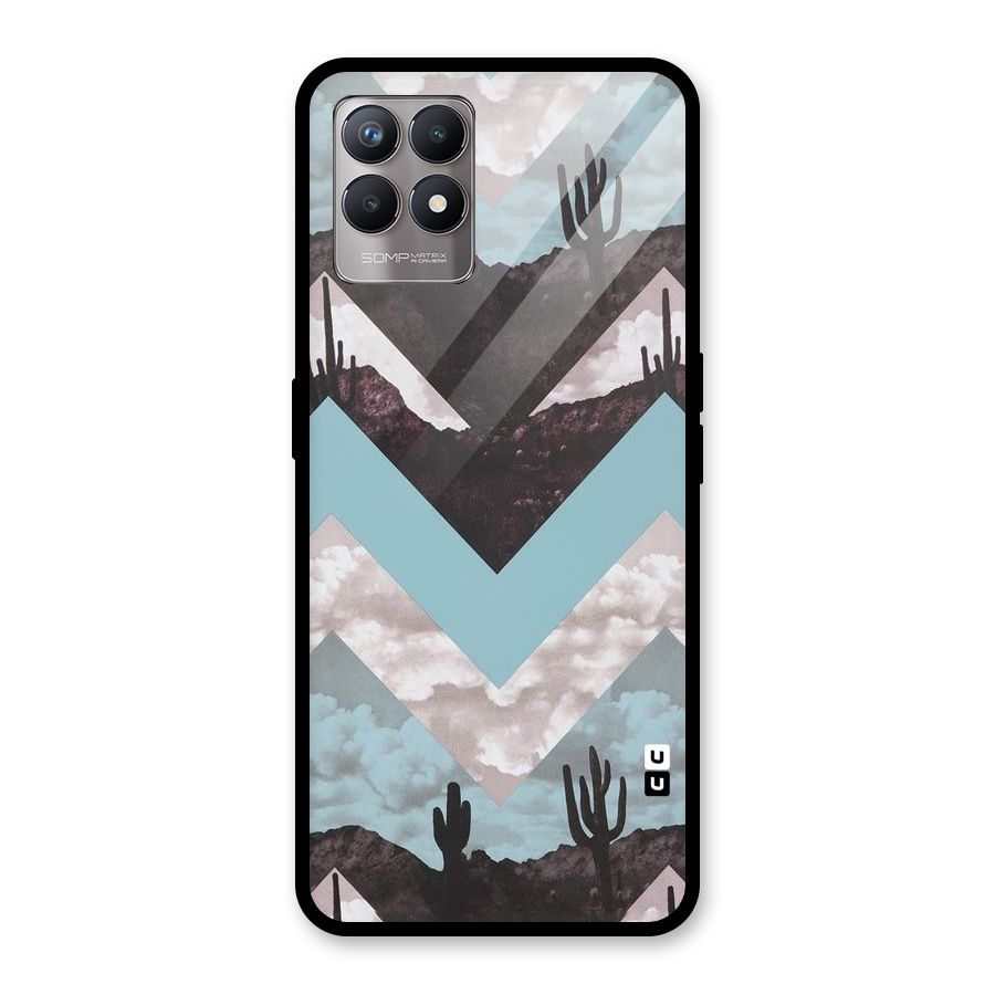 Cacutus Zig Zag Pattern Glass Back Case for Realme Narzo 50
