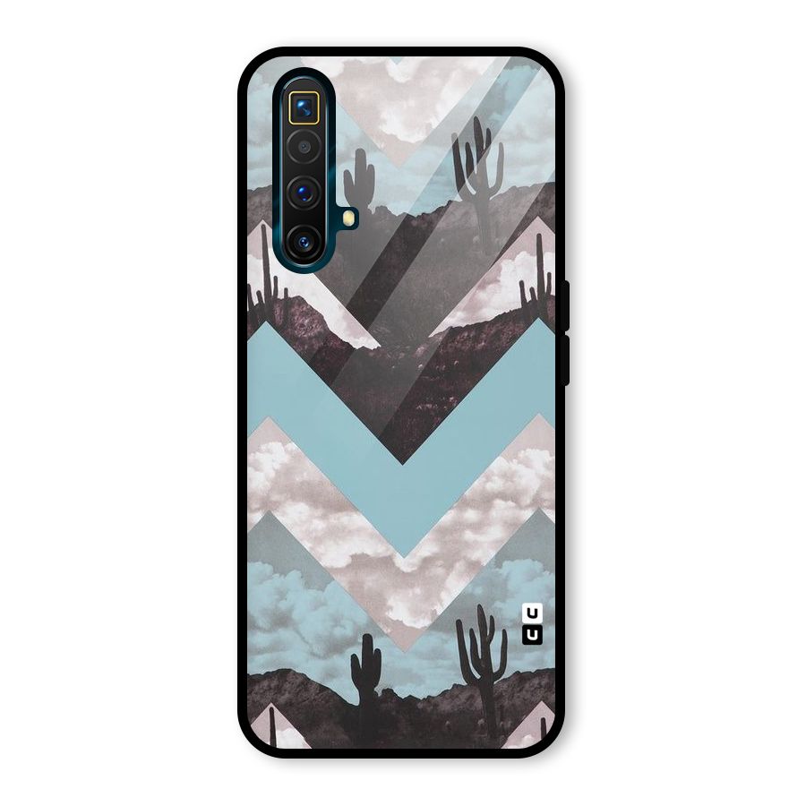 Cacutus Zig Zag Pattern Glass Back Case for Realme X3