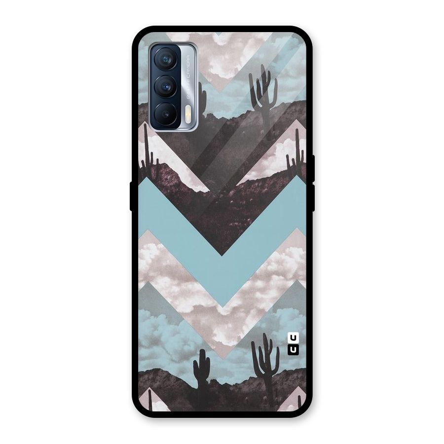Cacutus Zig Zag Pattern Glass Back Case for Realme X7