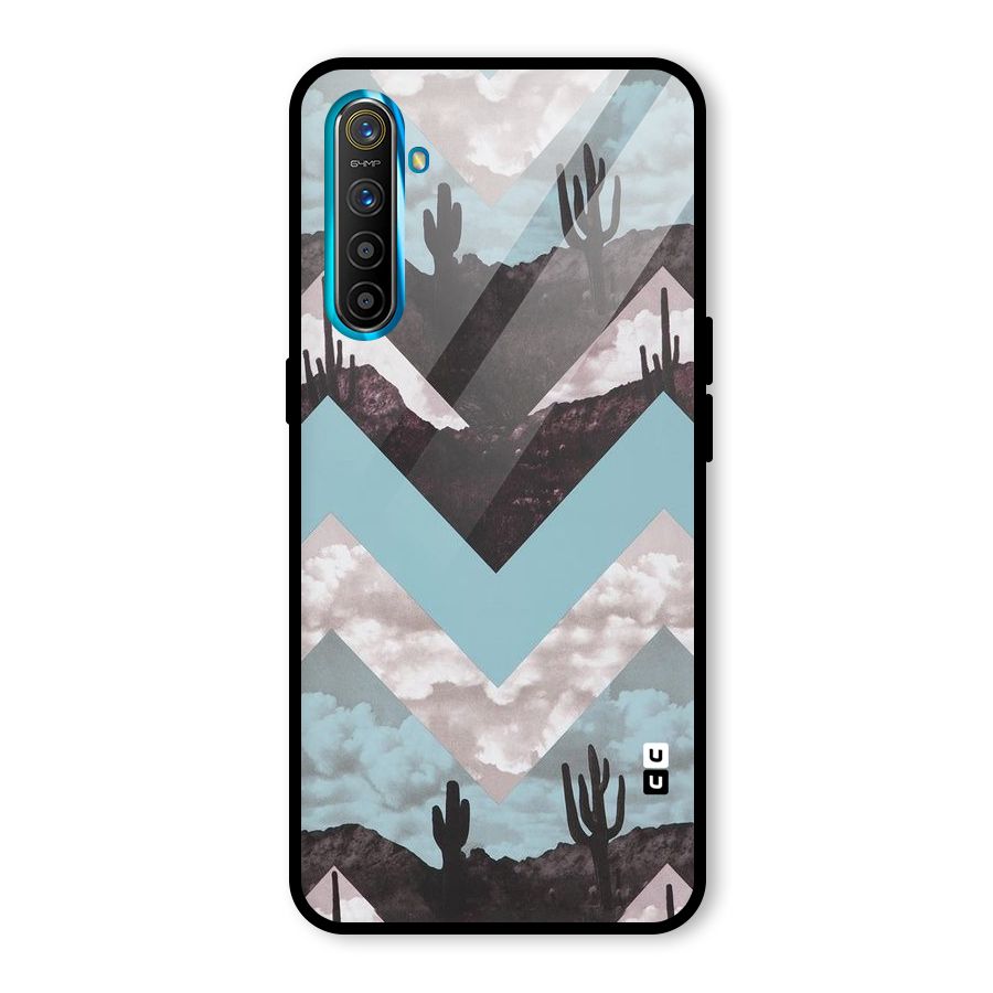 Cacutus Zig Zag Pattern Glass Back Case for Realme XT