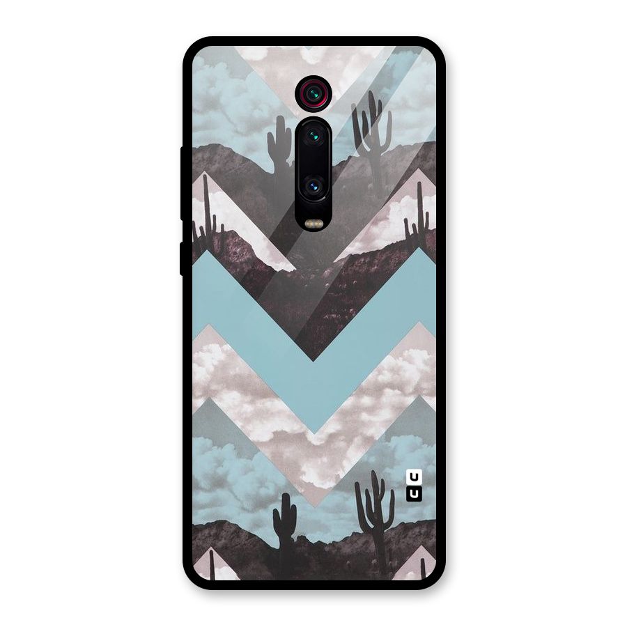 Cacutus Zig Zag Pattern Glass Back Case for Redmi K20