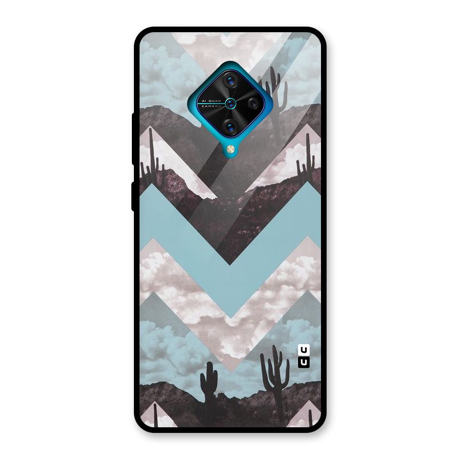 Cacutus Zig Zag Pattern Glass Back Case for Vivo S1 Pro