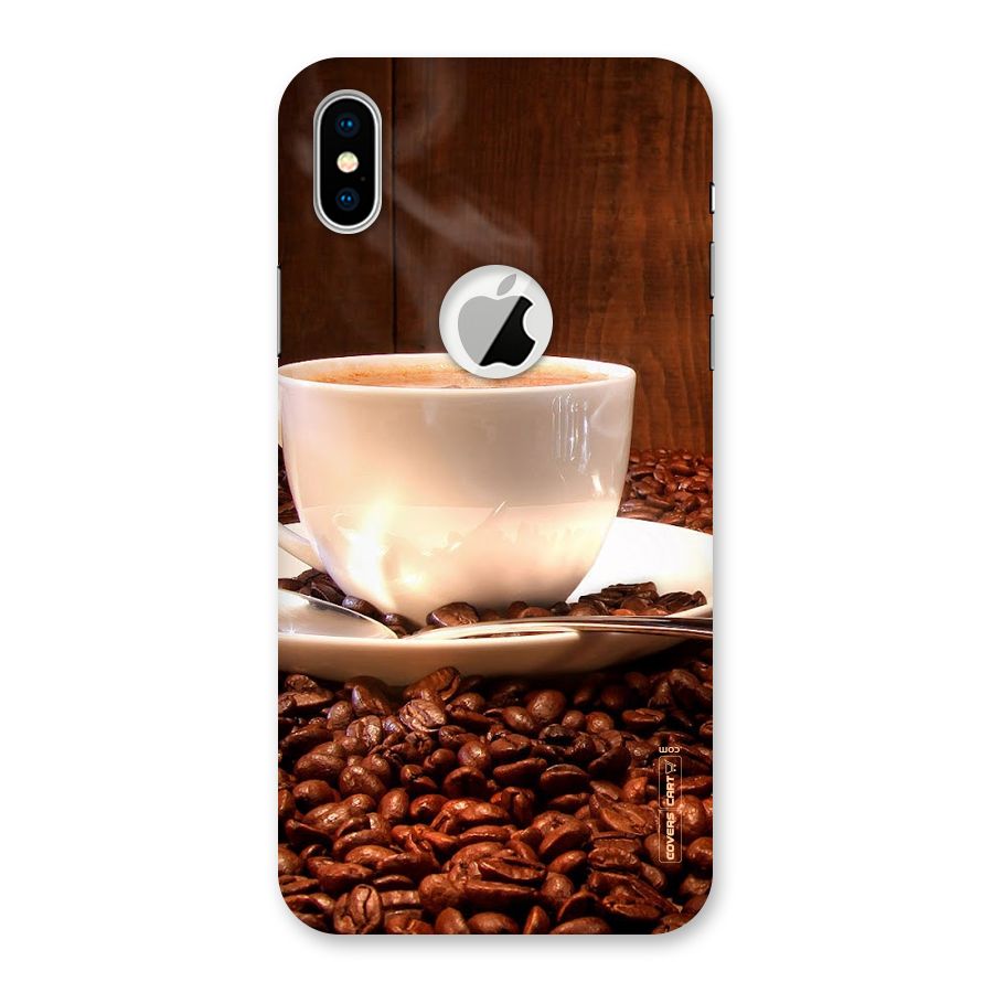 Caffeine Beans Back Case for iPhone X Logo Cut