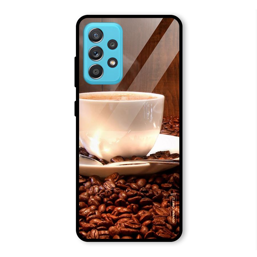 Caffeine Beans Glass Back Case for Galaxy A52