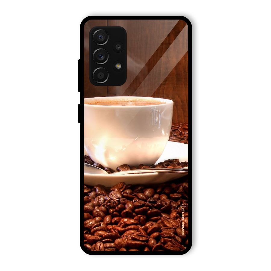 Caffeine Beans Glass Back Case for Galaxy A53 5G