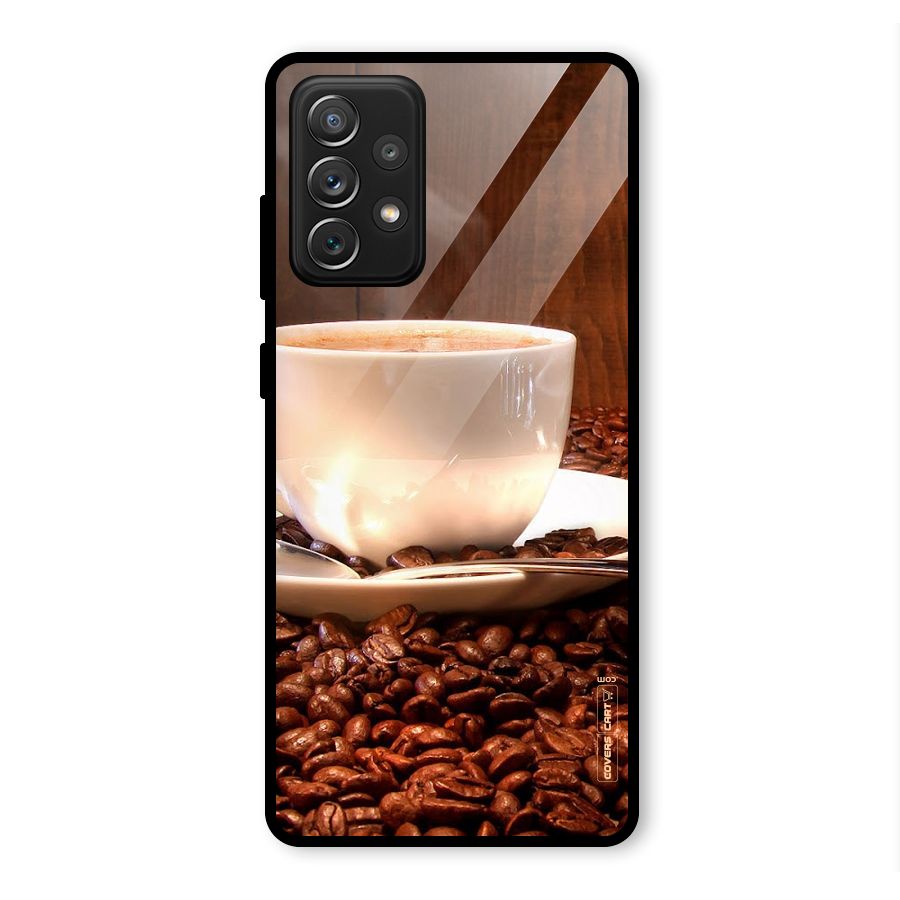 Caffeine Beans Glass Back Case for Galaxy A72