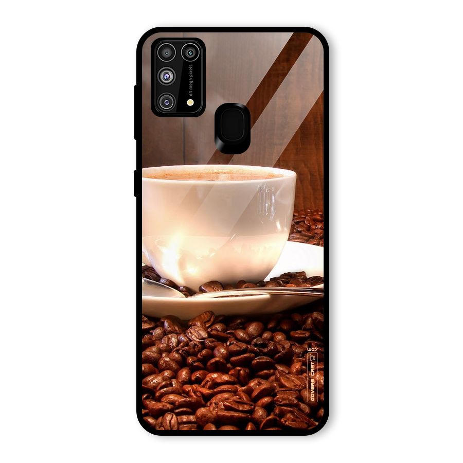 Caffeine Beans Glass Back Case for Galaxy M31
