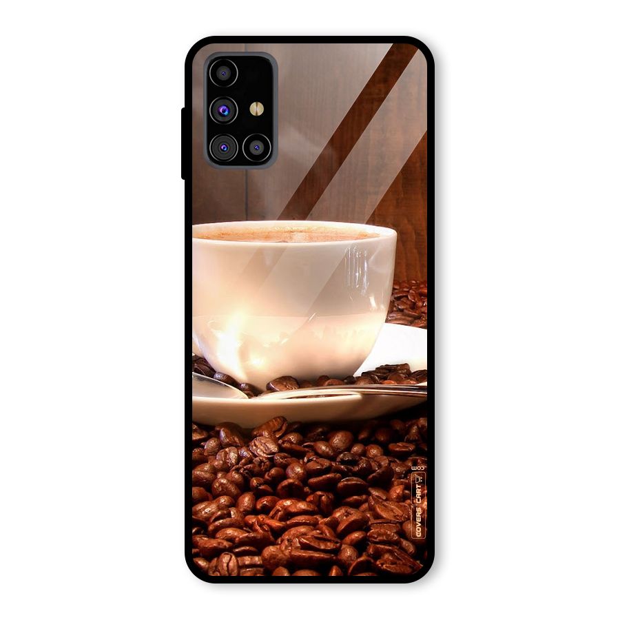 Caffeine Beans Glass Back Case for Galaxy M31s