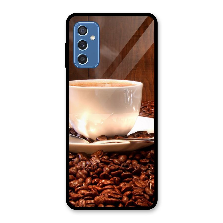 Caffeine Beans Glass Back Case for Galaxy M52 5G