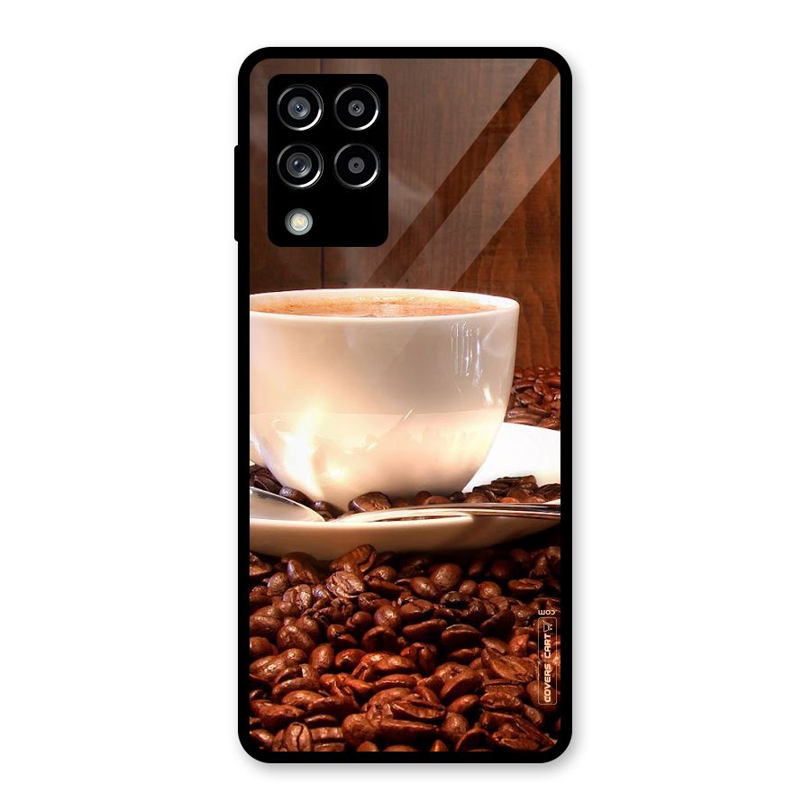 Caffeine Beans Glass Back Case for Galaxy M53 5G